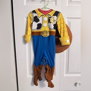 Disney Baby Toy Story Woody Halloween Costume Jumpsuit And Hat Size 12-18Mths